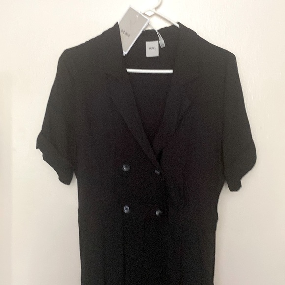 Black ICHI buttoned jumpsuit classy European fall 2021 - Picture 2 of 4